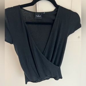 Black surplice top from Out From Under by Urban Outfitters
